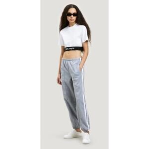 Palm Angels Glittery Striped Logo Track Pants